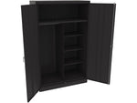 Tennsco Jumbo 78" Steel Combination Cabinet with Five Shelves, Black (J1878SUC-BLK)