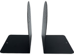 Huron Steel Book Ends, 7.25"H, Black (HASZ0095)