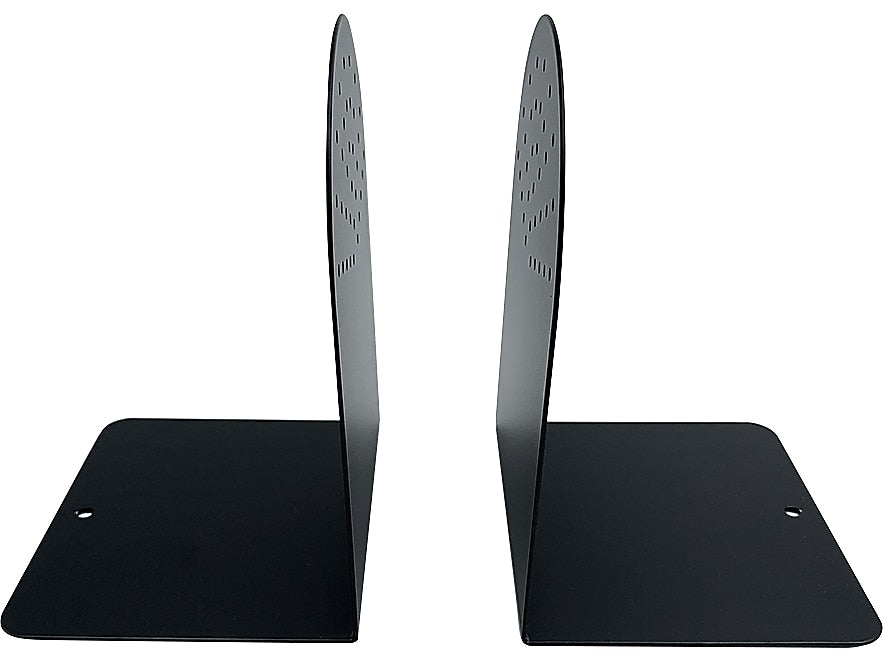 Huron Steel Book Ends, 7.25"H, Black (HASZ0095)