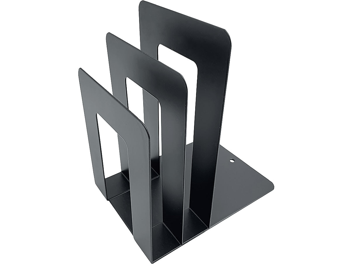 Huron Steel Book Ends, 8"H, Black (HASZ0094)