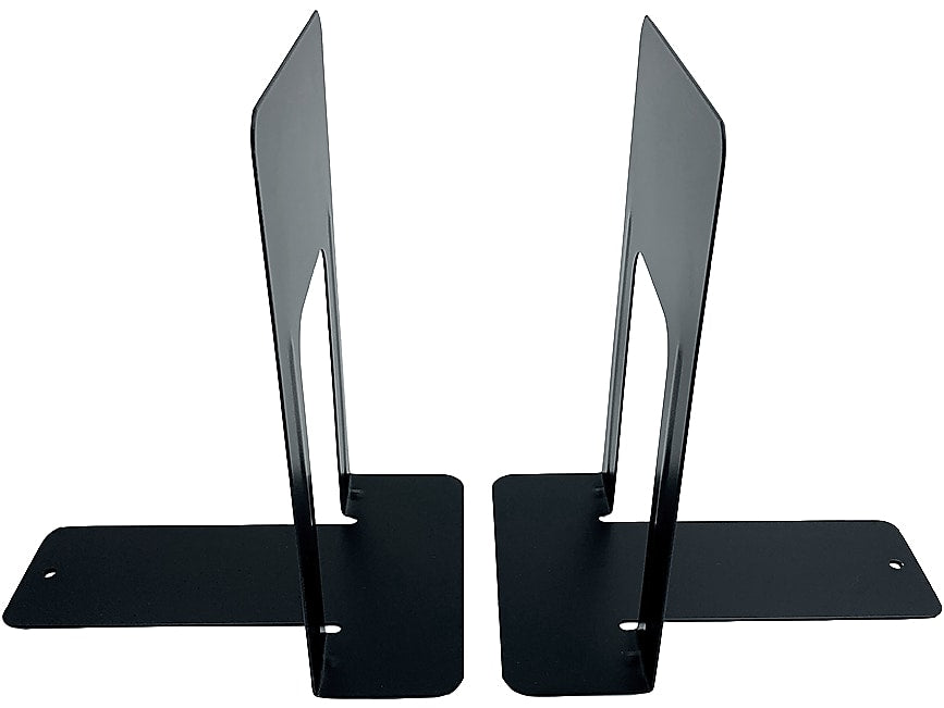 Huron Steel Book Ends, 9.25"H, Black (HASZ0039)