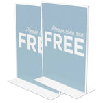 Deflecto Classic Image Sign Holder, 8.5" x 11", Clear Polystyrene, Pack of 2 (DEF69201-2)