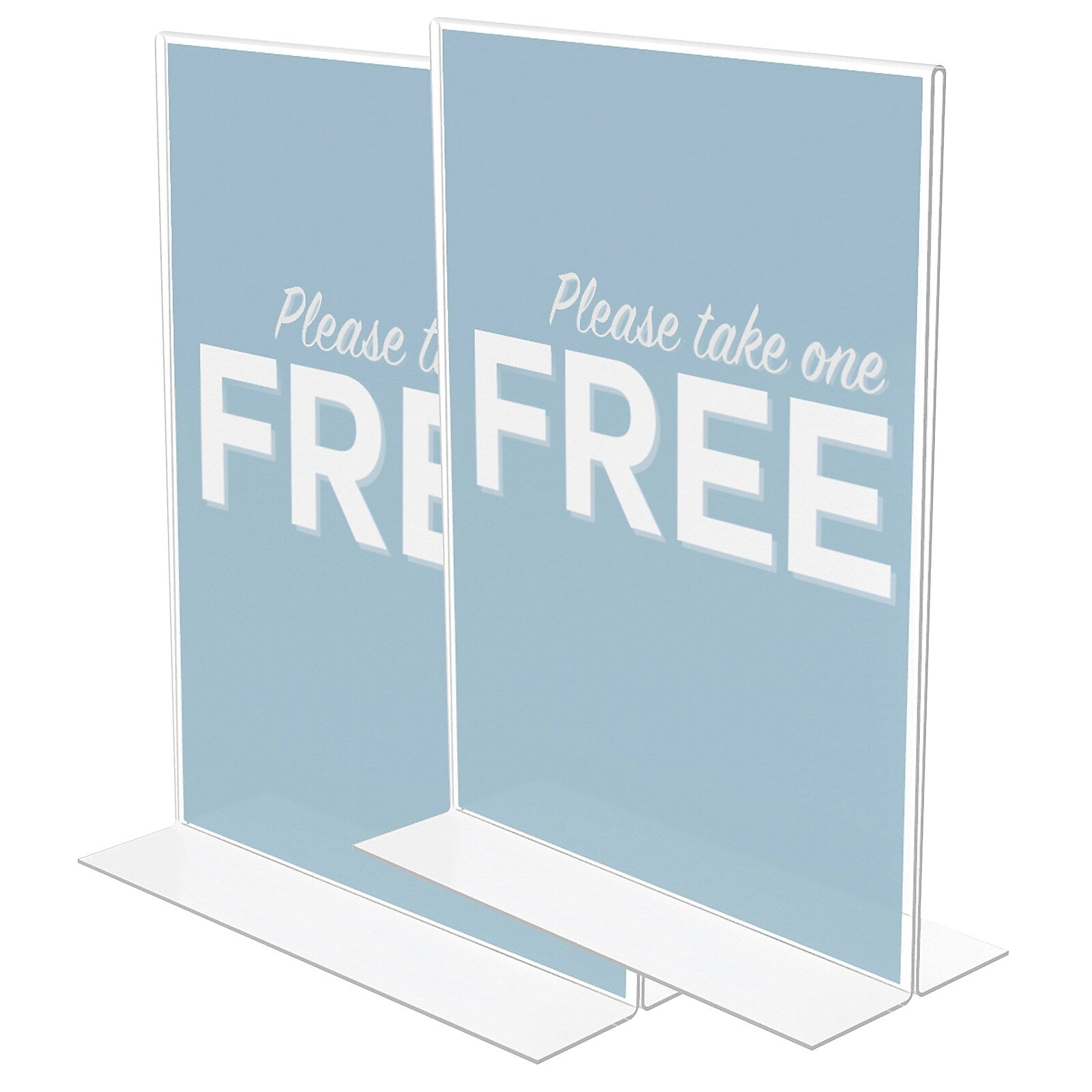 Deflecto Classic Image Sign Holder, 8.5" x 11", Clear Polystyrene, Pack of 2 (DEF69201-2)