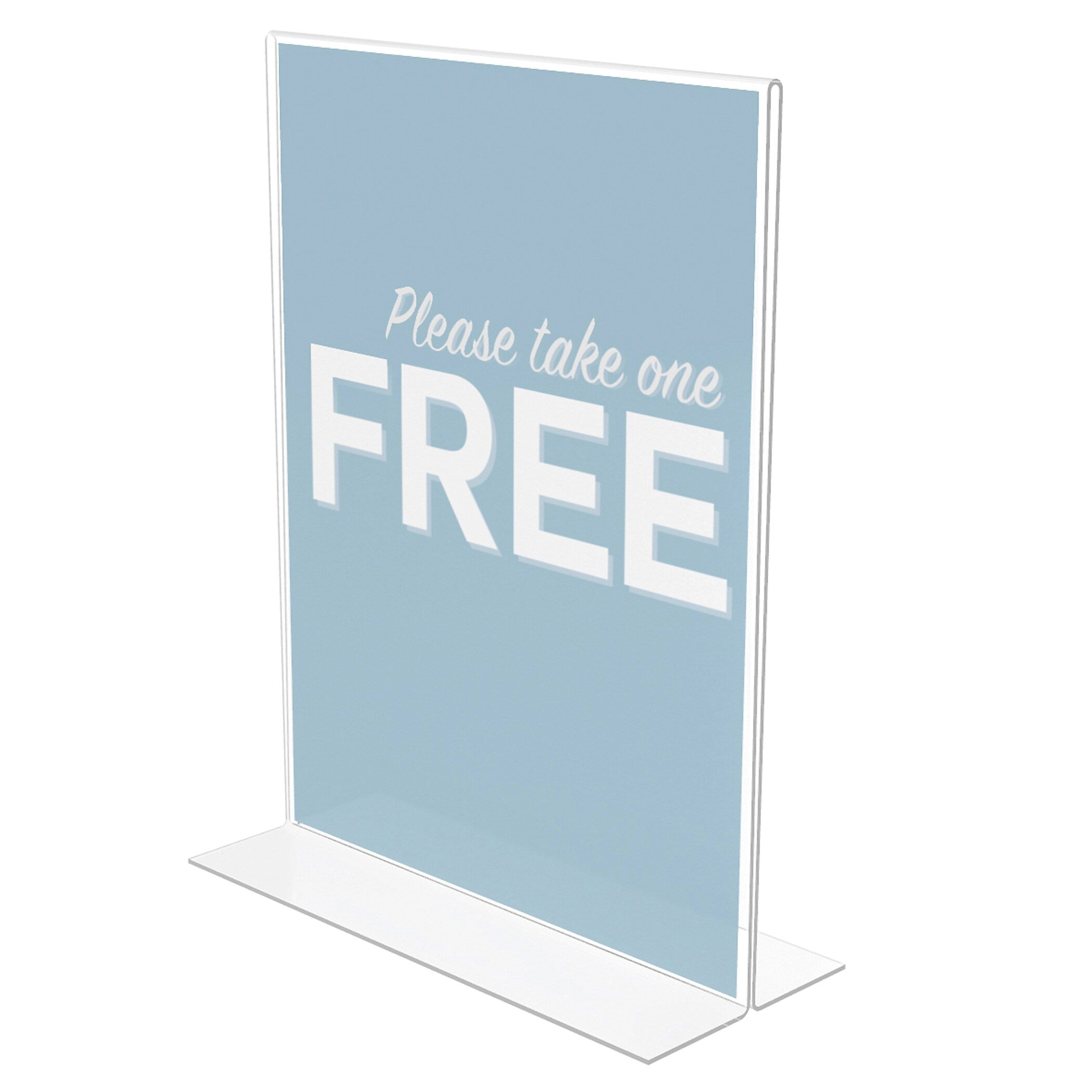 Deflecto Classic Image Sign Holder, 8.5" x 11", Clear Polystyrene, Pack of 2 (DEF69201-2)