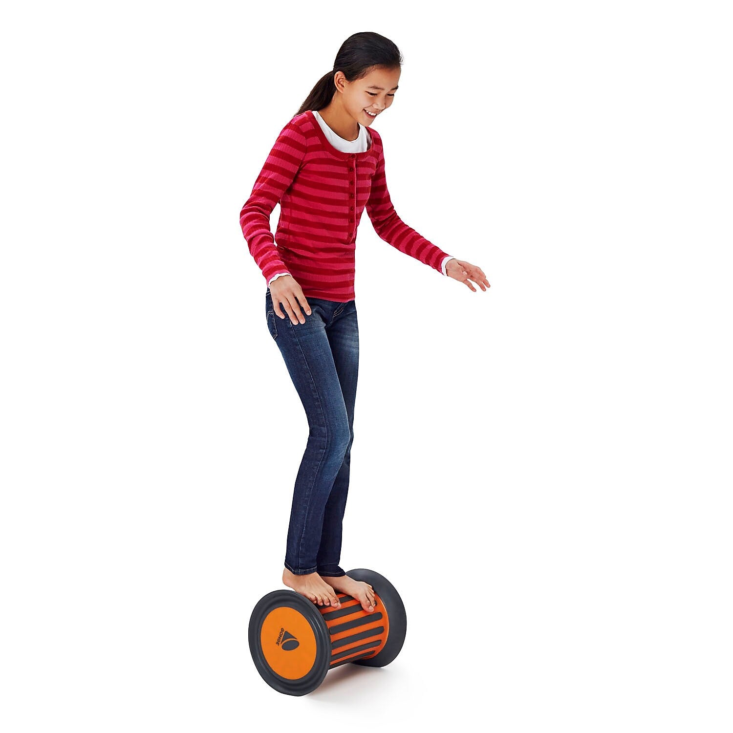 Winther GONGE Roller Balancing Toy without Sand, Rubber Tires, Orange/Gray (WING2267)