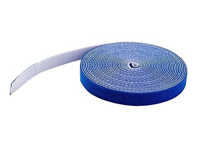 StarTech 25ft. Hook and Loop Roll - Blue - Cable Management, 300" (HKLP25BL)