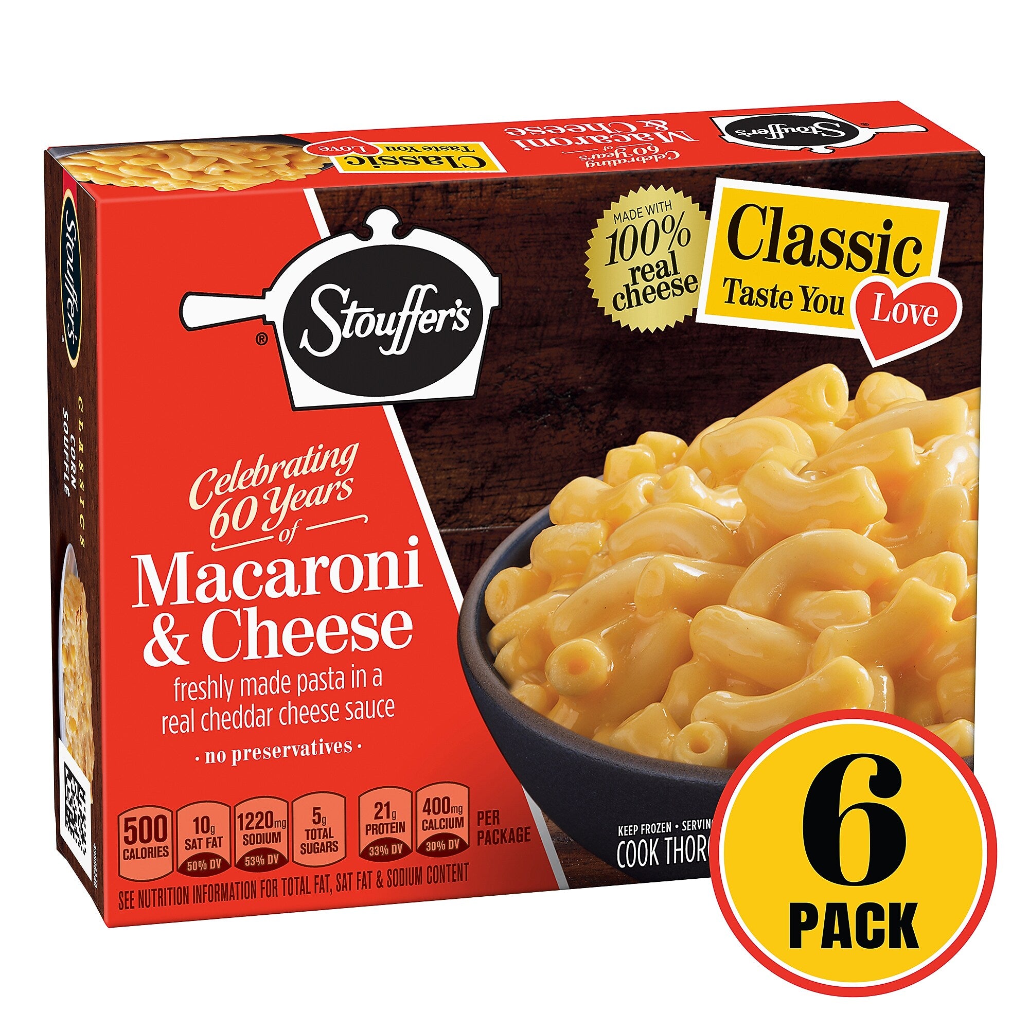 Stouffers Macaroni/Cheese Macaroni & Cheese, Frozen, 12 oz., 6/Pack (103403)