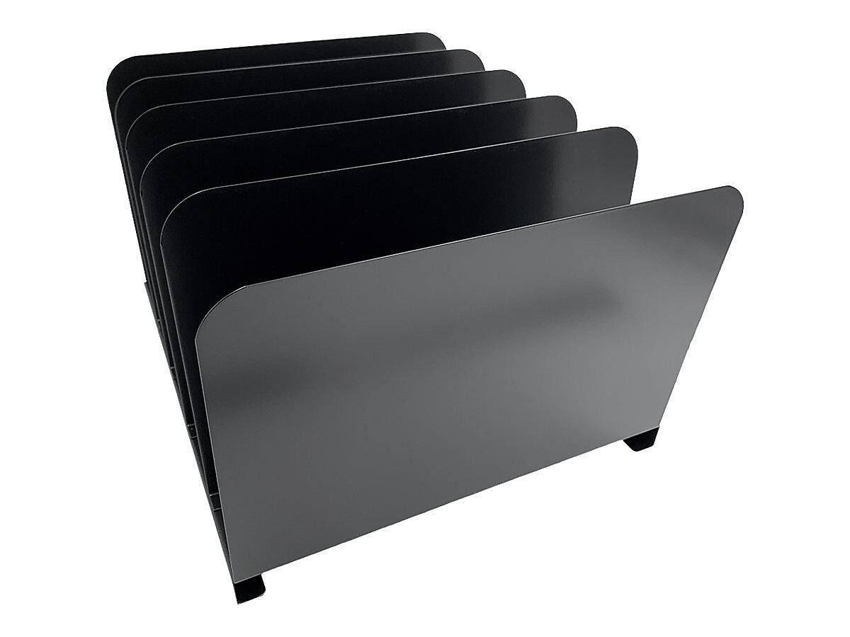 Huron 5-Compartment Steel File Organizer, Black (HASZ0145)