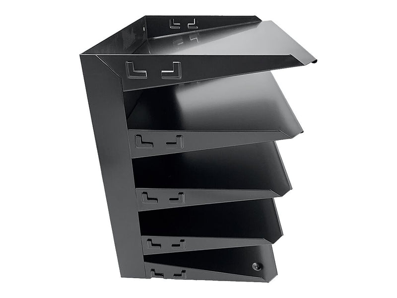 Huron 5-Compartment Steel File Organizer, Black (HASZ0149)