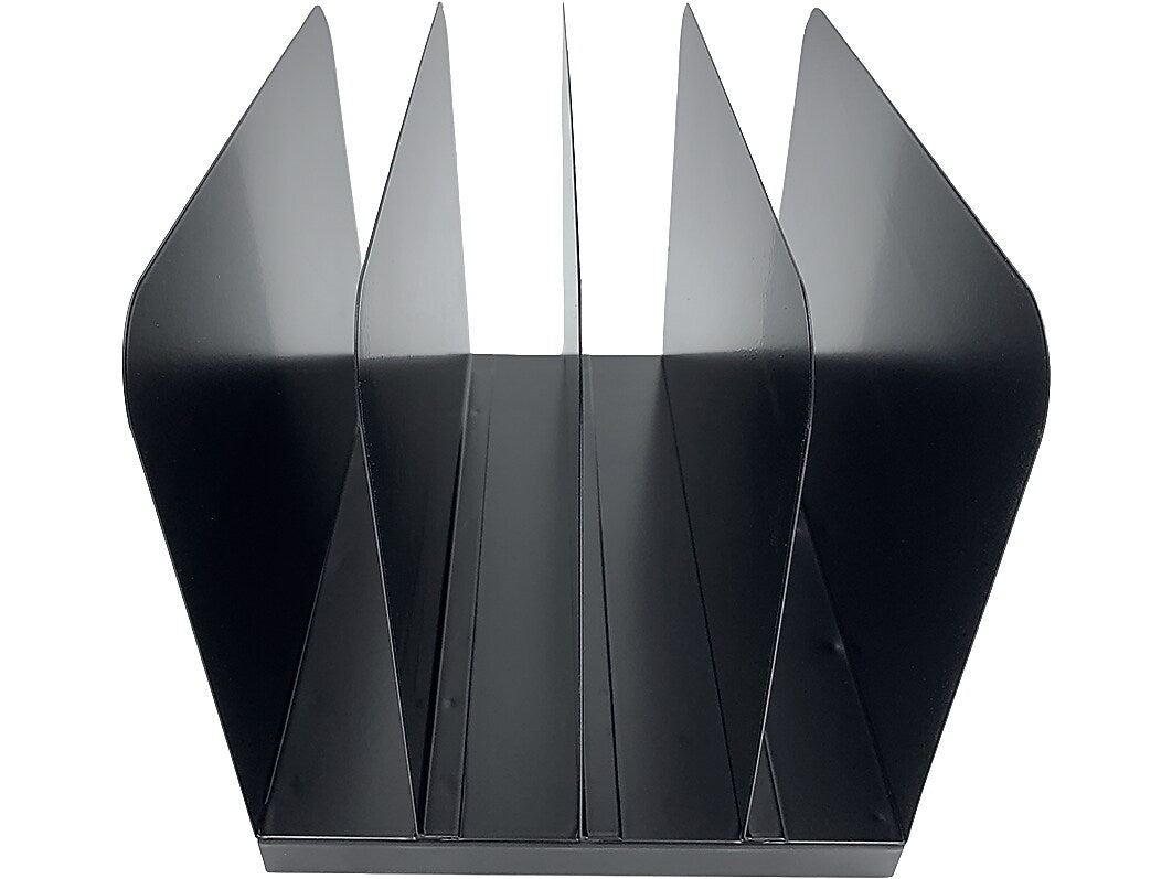Huron 4-Compartment Steel File Organizer, Black (HASZ0147)