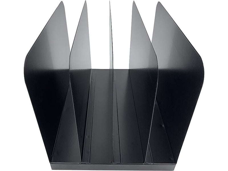 Huron 4-Compartment Steel File Organizer, Black (HASZ0147)