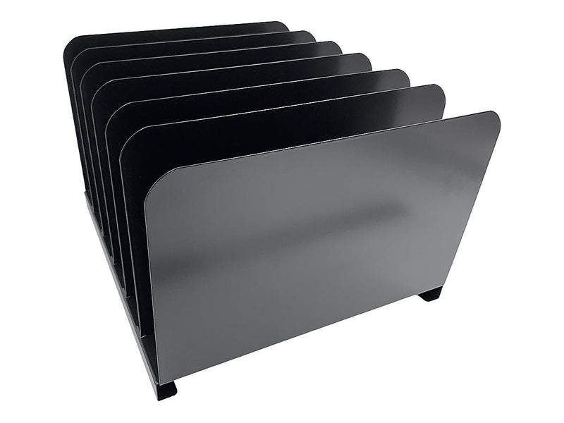 Huron 6-Compartment Steel File Organizer, Black (HASZ0144)