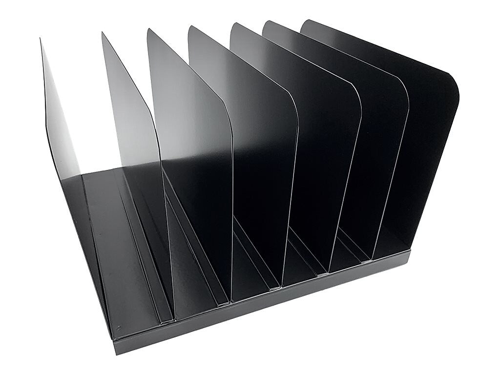 Huron 6-Compartment Steel File Organizer, Black (HASZ0144)
