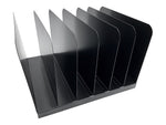 Huron 6-Compartment Steel File Organizer, Black (HASZ0144)