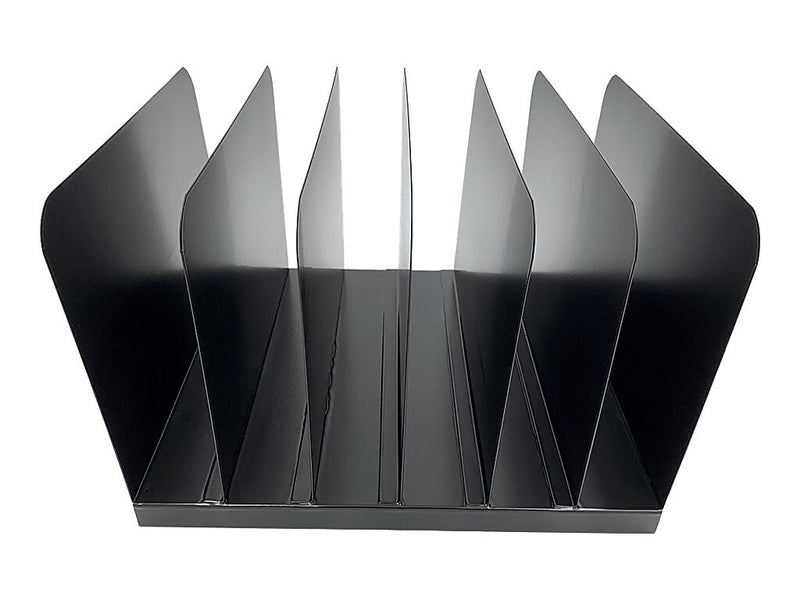 Huron 6-Compartment Steel File Organizer, Black (HASZ0144)