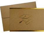 Great Papers! Grad-Itude Gold Foil Personal Thank You Notecard, Kraft/Gold, 50/Pack (2020032)