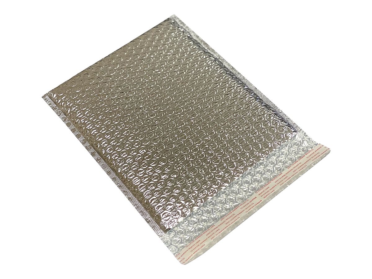 6" x 7" CCool Foil Insulated Self-Sealing Bubble Mailer, Silver, 100/Box (MB6X7SS)