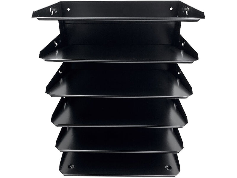 Huron 6-Compartment Steel File Organizer, Black (HASZ0157)