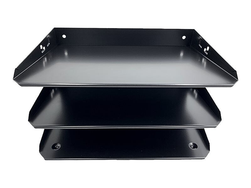 Huron 3-Compartment Steel File Organizer, Black (HASZ0159)