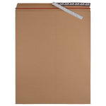 JAM Paper Stay-Flat Photo Mailer Stiff Envelopes with Self-Adhesive Closure, 17 x 21, Brown Kraft, Sold Individually (8866647)