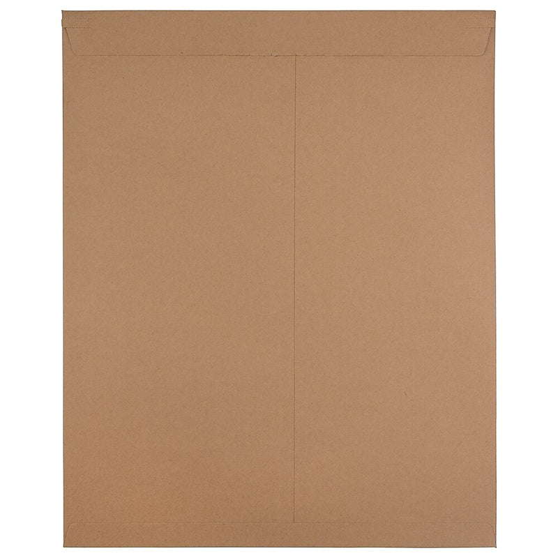 JAM Paper Stay-Flat Photo Mailer Stiff Envelopes with Self-Adhesive Closure, 17 x 21, Brown Kraft, Sold Individually (8866647)