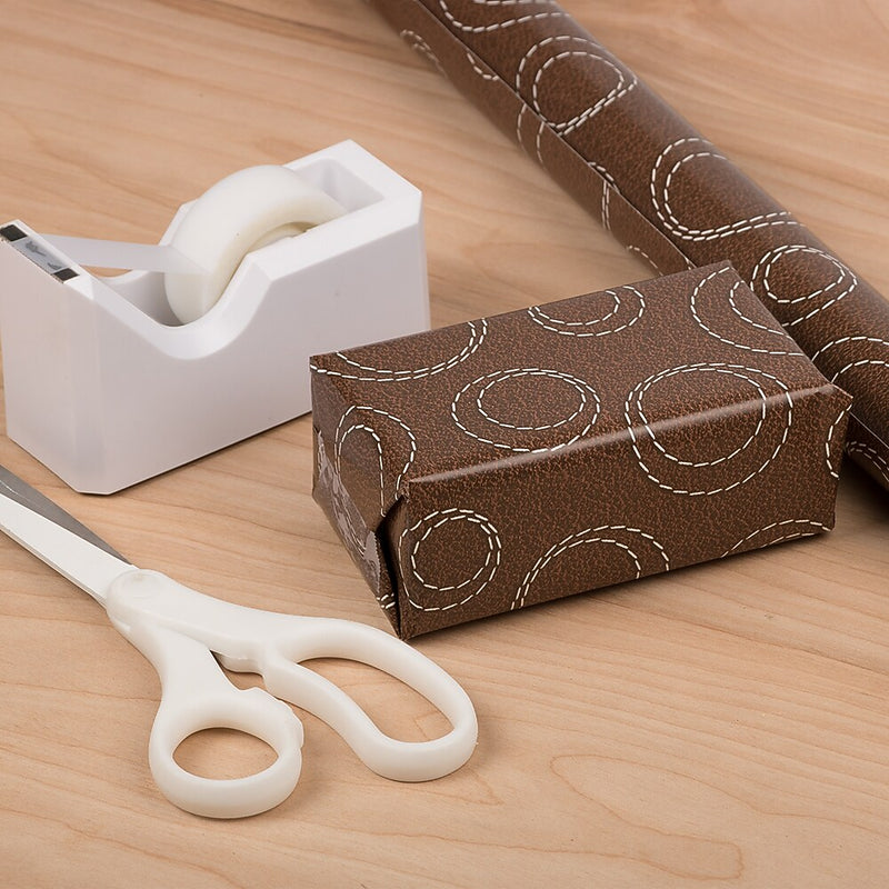 JAM Paper Wrapping Paper, 12.5 Sq. Ft, Chocolate Brown Circle (77811494)