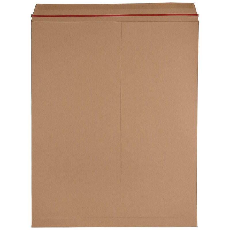 JAM Paper Stay-Flat Photo Mailer Stiff Envelopes with Self-Adhesive Closure, 17 x 21, Brown Kraft, Sold Individually (8866647)