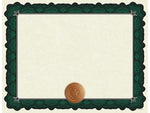 Great Papers Cambridge Certificates, 8.5" x 11", Beige/Green, 10/Pack (2020006)
