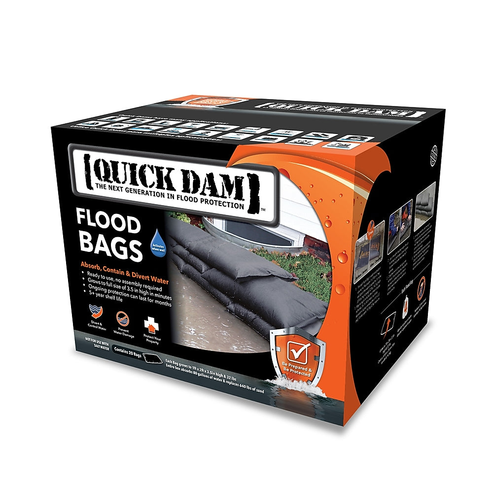 Quick Dam™ Flood Bags 12" x 24", 20/Box