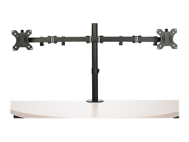 Desk Mount Dual Monitor Arm - Ergonomic VESA Compatible Mount for up to 32 inch Display - Desk Clamp / Grommet - Articulating