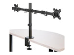 Desk Mount Dual Monitor Arm - Ergonomic VESA Compatible Mount for up to 32 inch Display - Desk Clamp / Grommet - Articulating