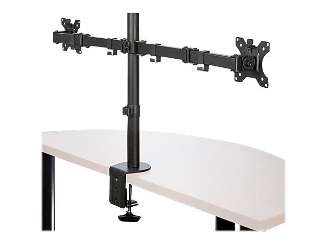 Desk Mount Dual Monitor Arm - Ergonomic VESA Compatible Mount for up to 32 inch Display - Desk Clamp / Grommet - Articulating