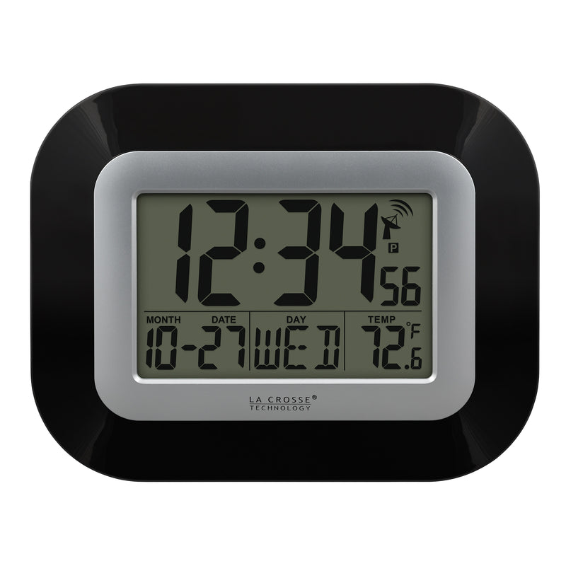 La Crosse Technology Atomic Wall/Table Clock, 7.2"H x 8.95"W x 1.2"D (WT-8005U-B)