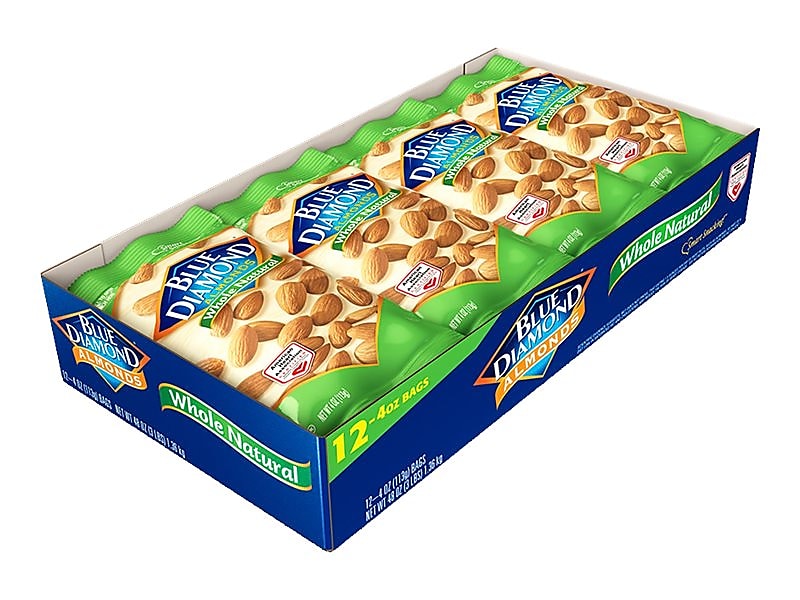 Blue Diamond Almonds, 4 oz., 12 Bags/Pack (BLU11025)