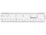Westcott 6" Plastic Standard Ruler, Clear, 12/Box (17723)