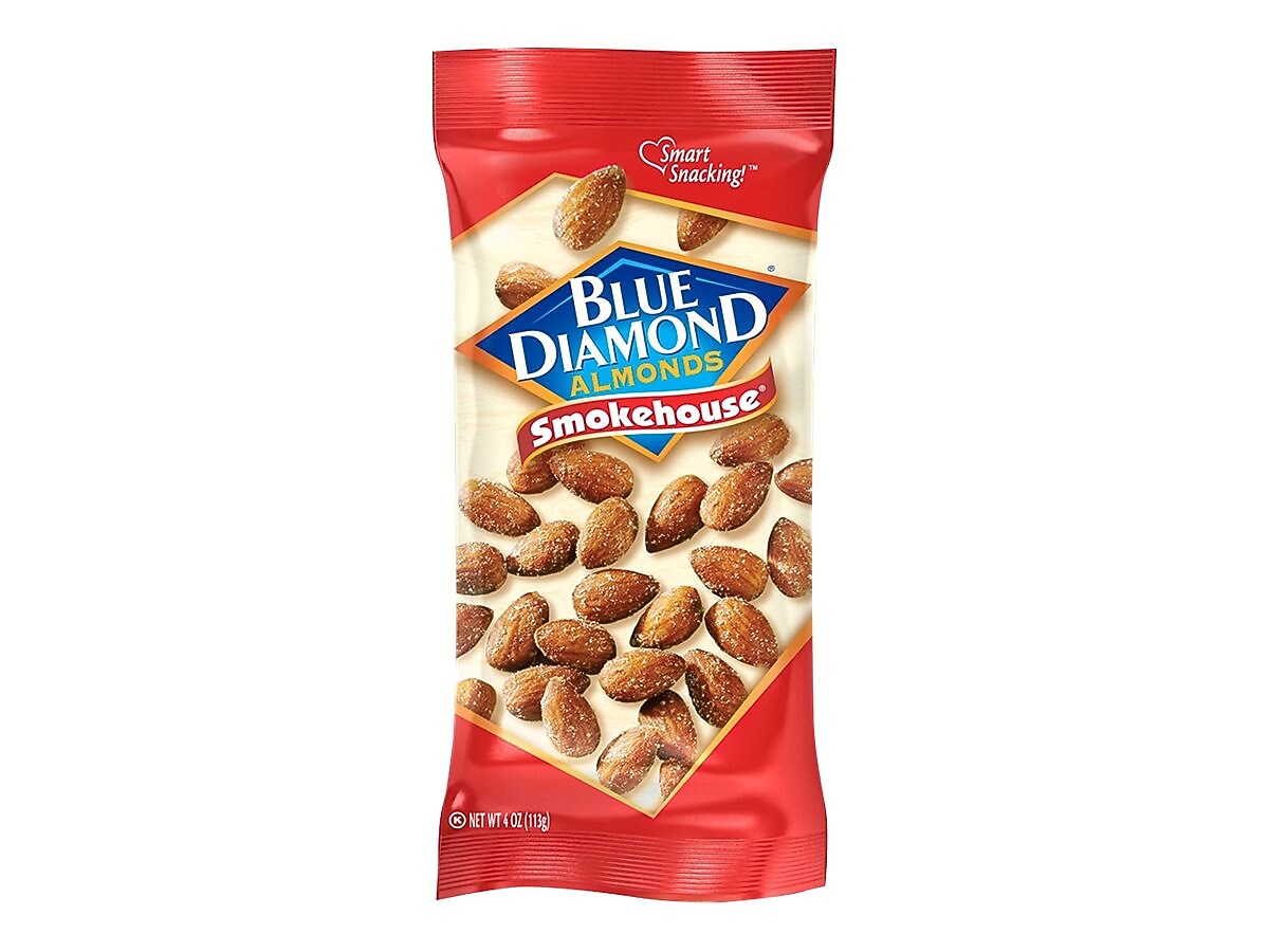 Blue Diamond Smokehouse Almonds, 4 oz., 12 Bags/Pack (BLU09918)