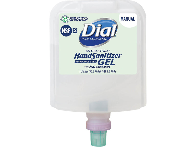 Dial Professional 1700 Antibacterial Gel Hand Sanitizer, Refill, 40.5 fl. oz., 3/Carton (DIA19708)