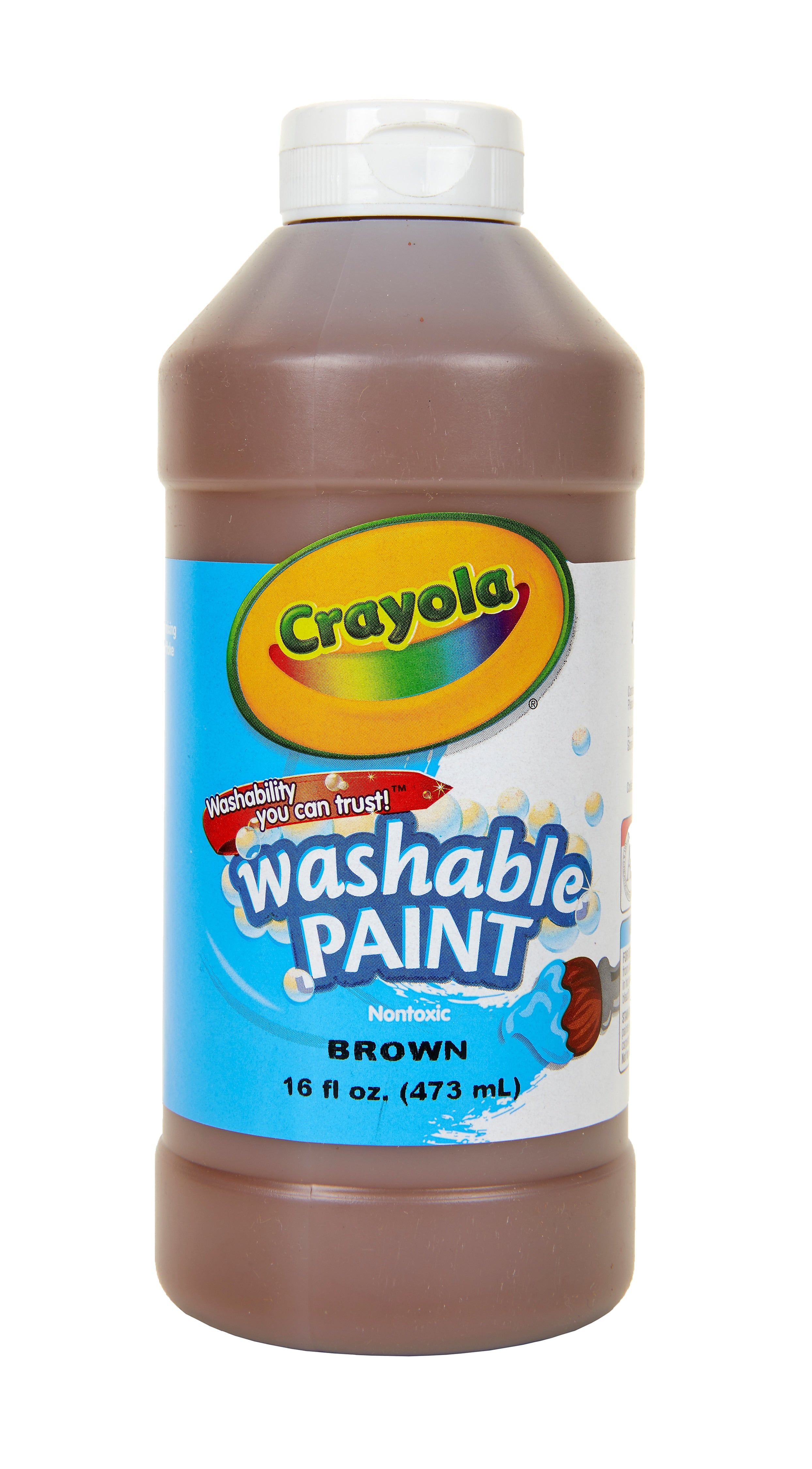 Crayola Washable Paint, 16 oz, Brown (54-2016-007)
