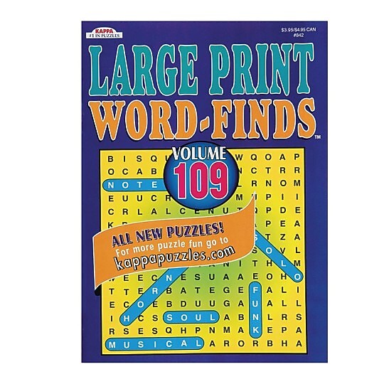 Kappa Large Print Word-Finds and Crosswords Books, 12/Pack (SL8981)