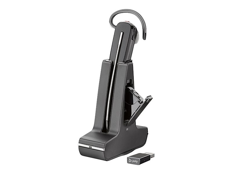 Poly Savi 8245 UC Unlimited Talk Time Wireless Mono Headset, Black (77T36AA#ABA)