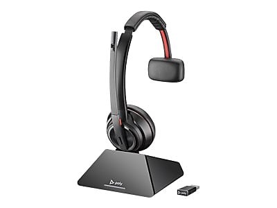Poly Savi 8210 UC Wireless Mono Headset, Over-the-Head, Black (77T29AA#ABA)