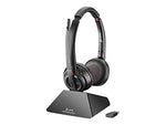 Poly Savi 8220 UC Wireless Noise Canceling Stereo Headset, Over-the-Head, Black (77T33AA#ABA)