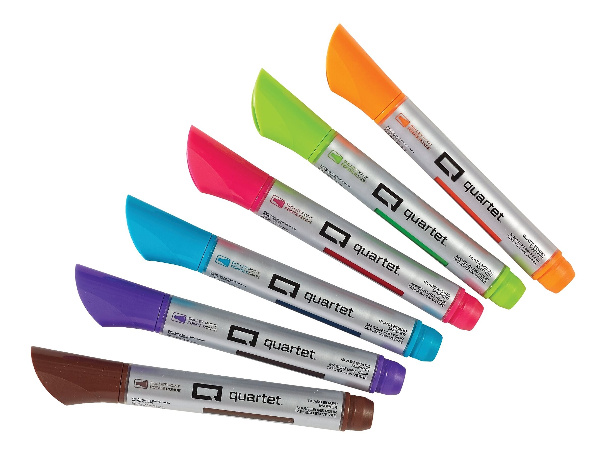 Quartet Premium Dry Erase Markers, Bullet Tip, Assorted Color Inks, 6/Pack (79556)