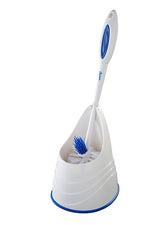 Quickie Plastic Toilet Brush with Caddy, White/Blue (2055463)