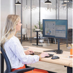 Fellowes Professional Series Adjustable Freestanding Single Monitor Arm, Up to 32", Black (8049601)