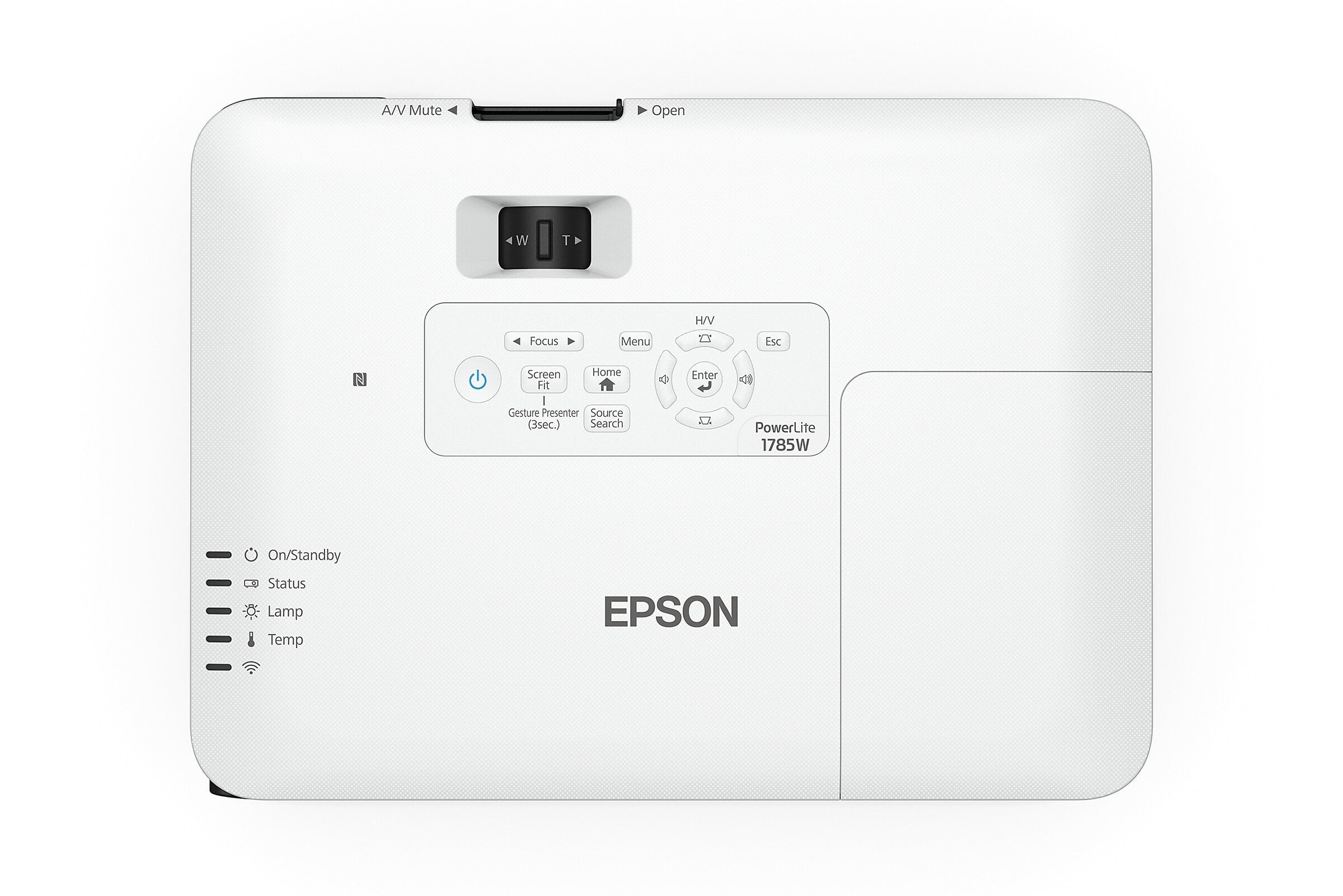Epson PowerLite 1785W Wireless WXGA 3LCD Portable Projector, Black/White