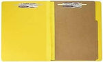 AbilityOne Top Tab Classification Folders, 6 Parts/2 Partitions, Yellow, Letter, 8.5"H x 11"W, 10/Bx