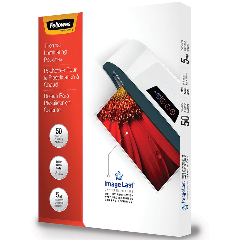 Fellowes Laminating Pouches Thermal Laminating Pouches, Letter Size, 5 Mil, 50/Pack (FEL5204002)