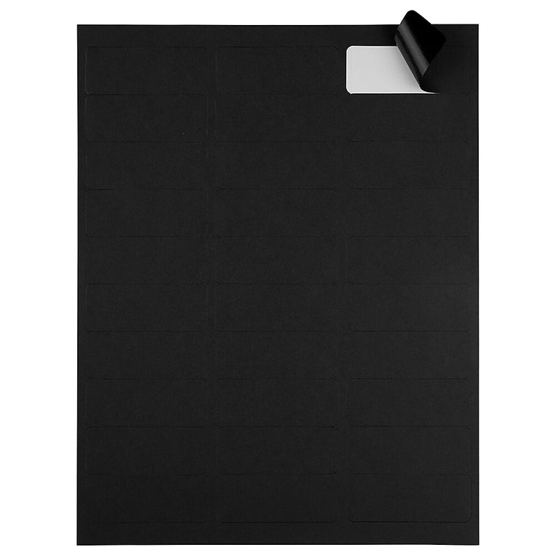 JAM Paper Address Labels, 1" x 2 5/8", Black,  30 Labels/Sheet, 4 Sheets/Pack (302228592)