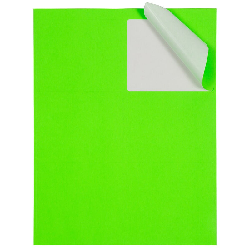 JAM Paper Shipping Labels, 3 1/3" x 4", Neon Green, 6 Labels/Sheet, 20 Sheets/Pack (354328037)